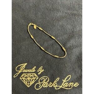 Park Lane Signed RAVE 9.5" Gold Tone Anklet Lobster Closure J142